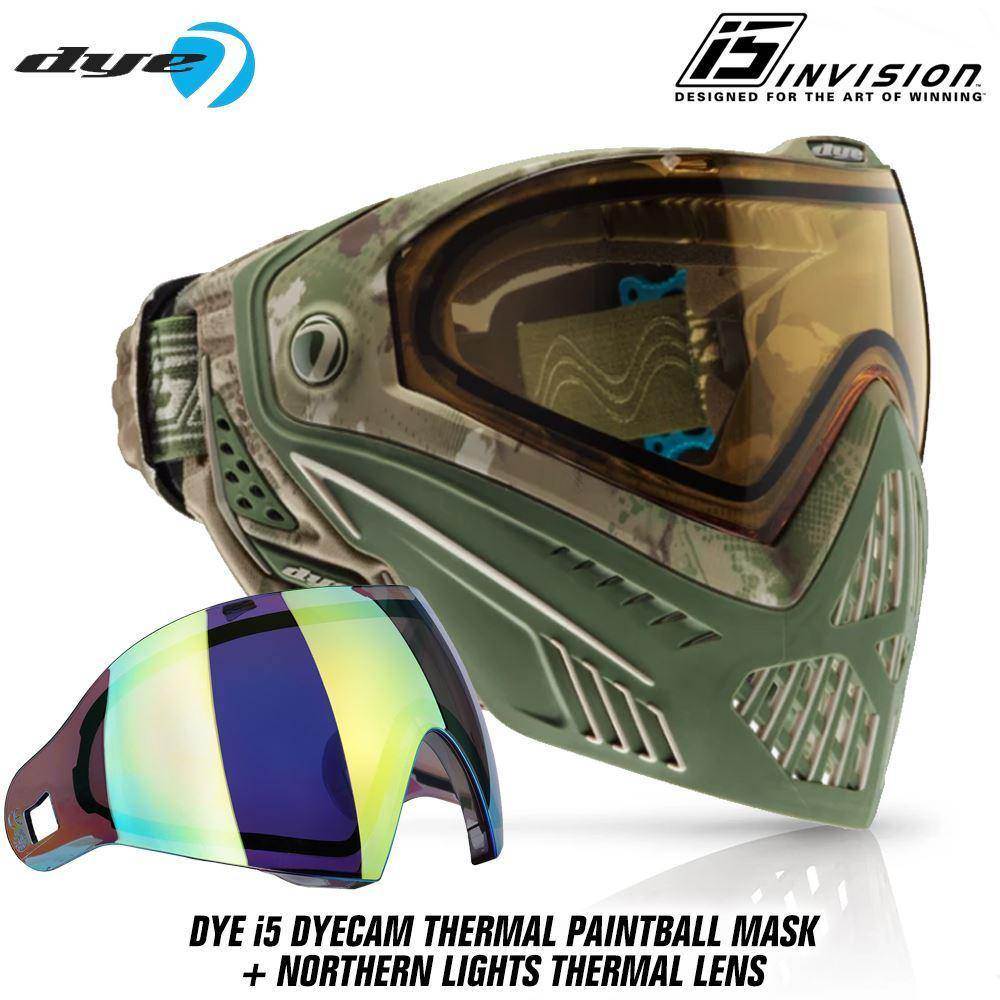 Dye I5 Thermal Paintball Mask Goggles with GSR Pro Strap - PaintballDeals.com
