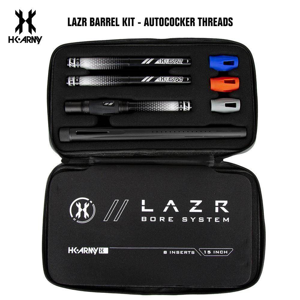HK Army LAZR Paintball Barrel Kit - Autococker Threads - Black Inserts - PaintballDeals.com