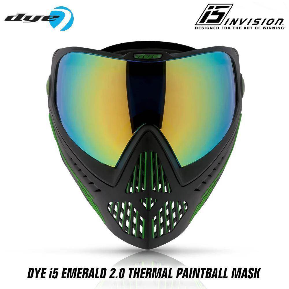 Dye I5 Thermal Paintball Mask Goggles with GSR Pro Strap - PaintballDeals.com