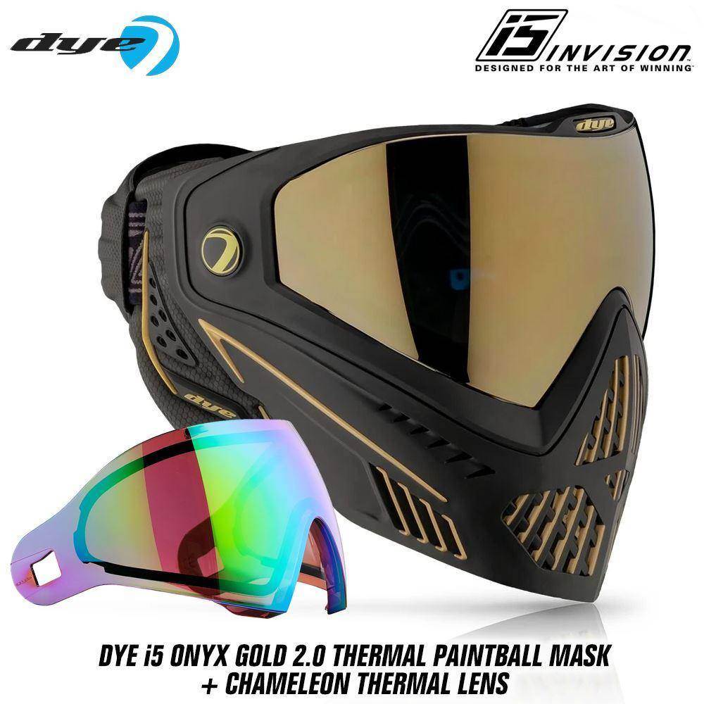 Dye I5 Thermal Paintball Mask Goggles with GSR Pro Strap - PaintballDeals.com