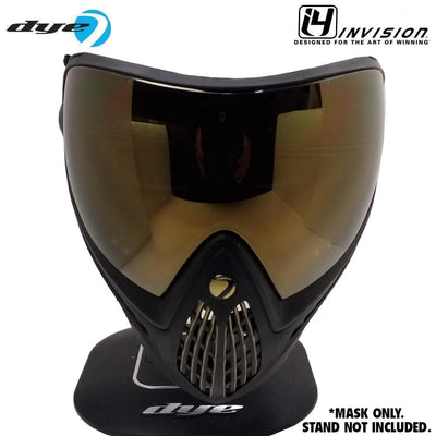 CLEARANCE Dye I4 Thermal Paintball Mask Goggles - Black / Gold - OPEN BOX