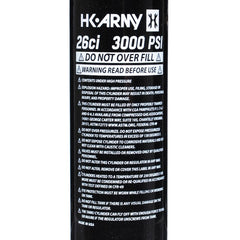CLEARANCE Used HK Army 26ci / 3000psi Aluminum Compressed Air HPA Paintball Tank - Black - 2024 Hydro