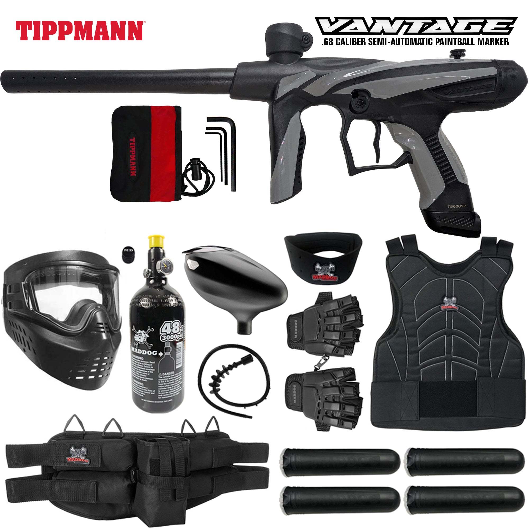 Tippmann Vantage Paintball Gun Marker Packages | Maddog All-In-One Starter Kits