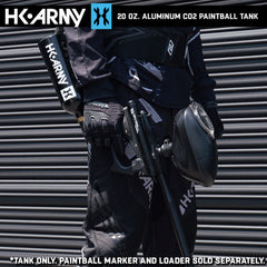 CLEARANCE HK Army 20oz Aluminum CO2 Paintball Tank - Black | 2024 Hydro
