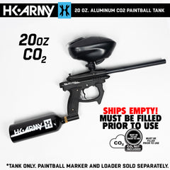 CLEARANCE HK Army 20oz Aluminum CO2 Paintball Tank - Black - 2023 Hydro