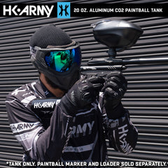 CLEARANCE HK Army 20oz Aluminum CO2 Paintball Tank - Black - 2023 Hydro