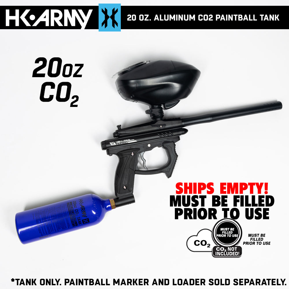 CLEARANCE HK Army 20oz Aluminum CO2 Paintball Tank - Open Box / Used