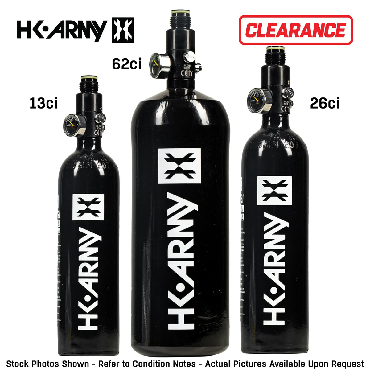 CLEARANCE HK Army 13ci / 26ci / 62ci 3000psi Aluminum HPA