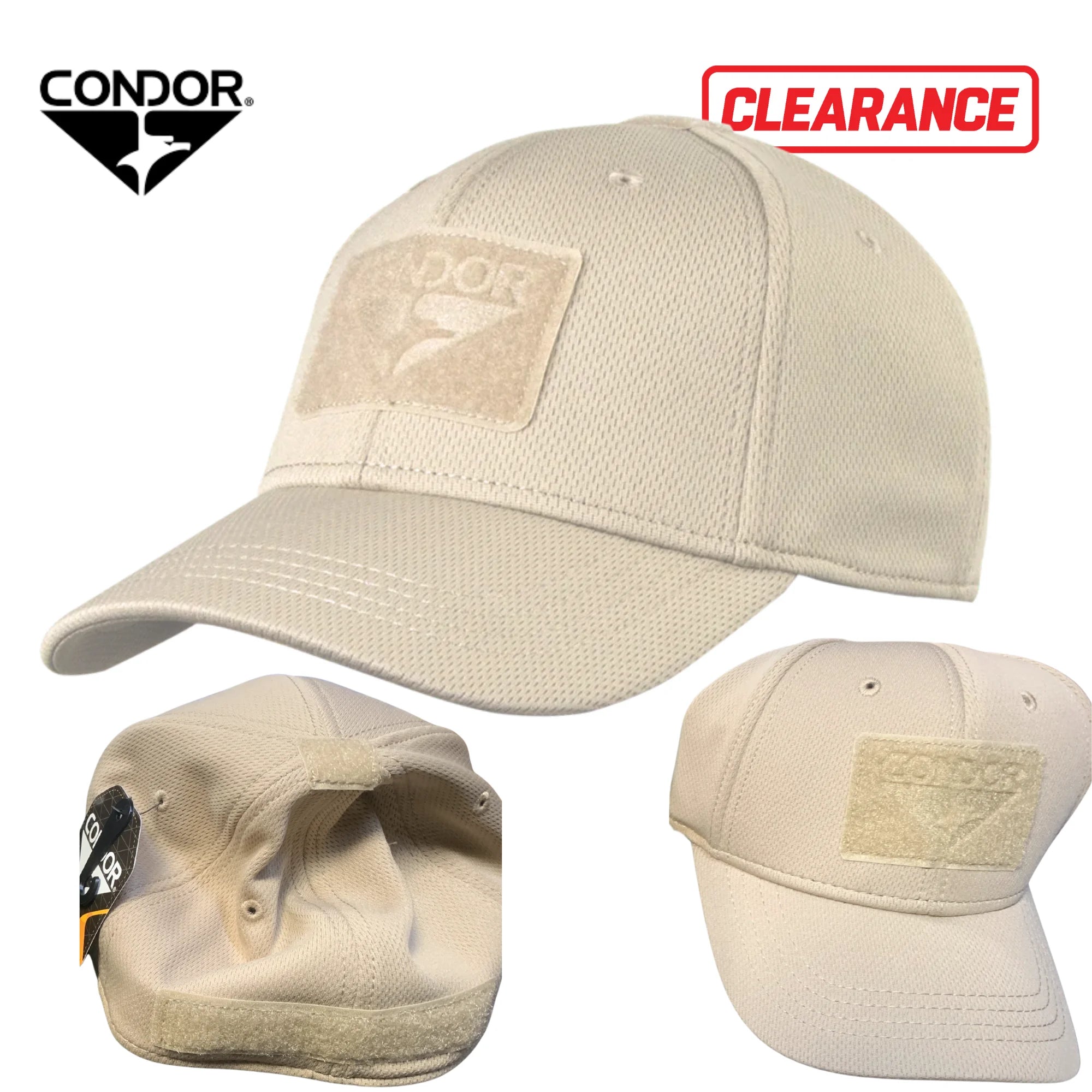 CLEARANCE Condor Outdoor Tactical Fitted Flex Mesh Cap with Condor Patchwork - Small / Medium