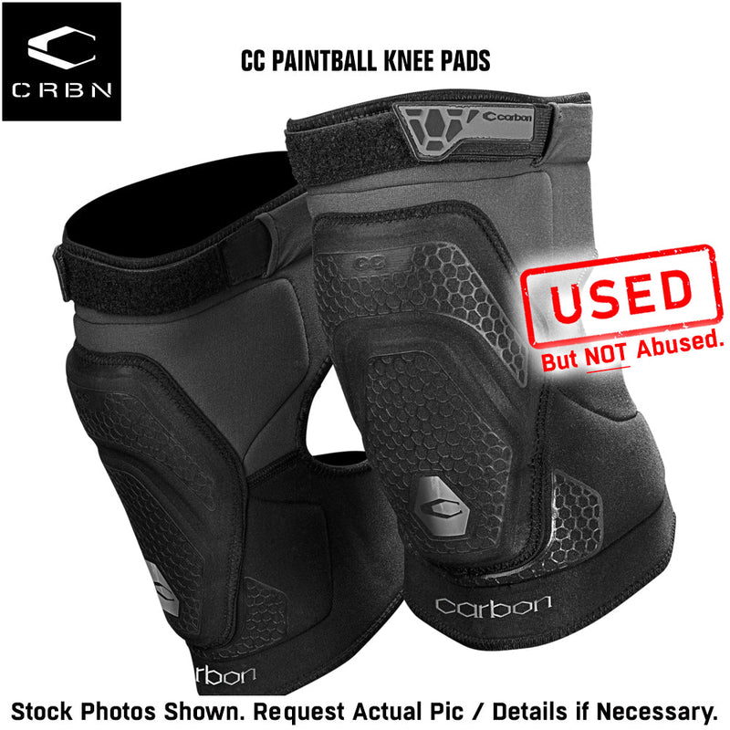 CLEARANCE Carbon CRBN CC Paintball Knee Pads - X-Large | Used But NOT Abused