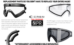 CLEARANCE Carbon OPR Full Head Coverage Thermal Paintball Goggles Mask - Black