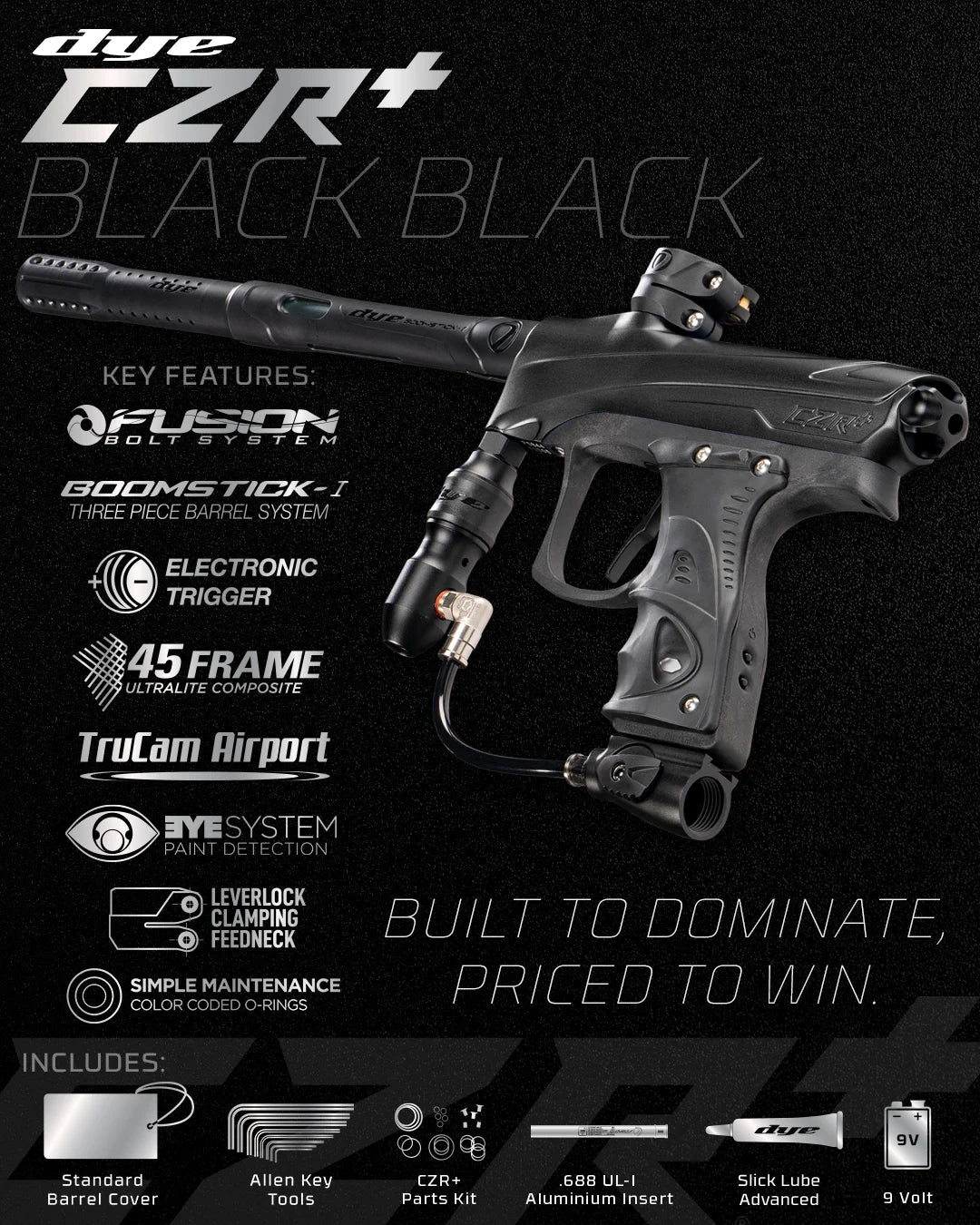 Dye CZR+ Electronic Paintball Gun Marker | Full Auto | Tournament Ready
