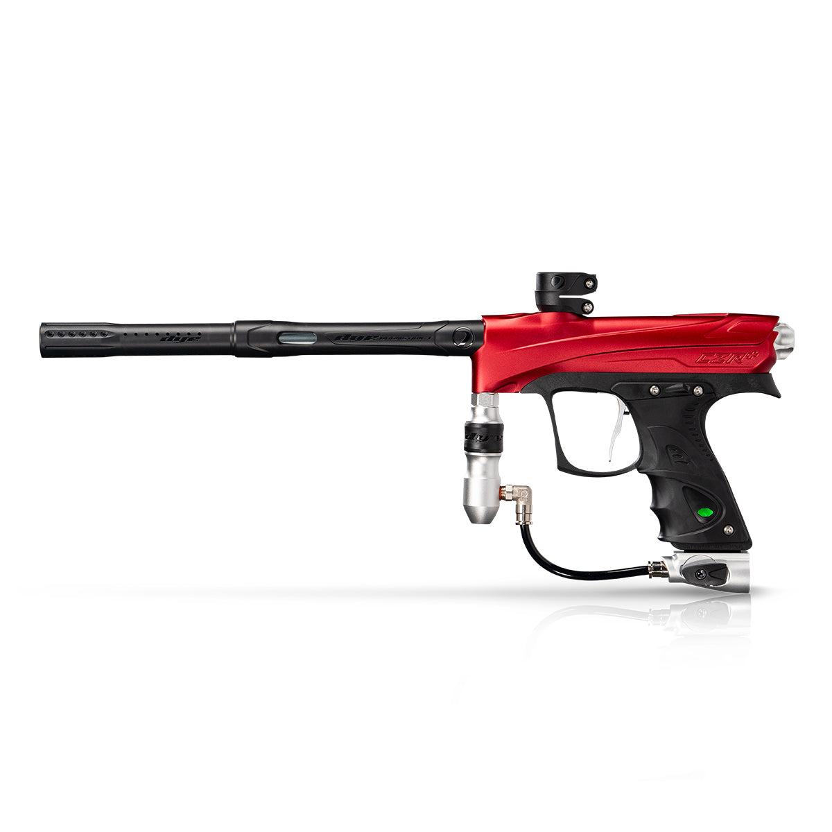 DYE CZR+ electronic paintball gun marker in red and black with full auto and tournament ready features