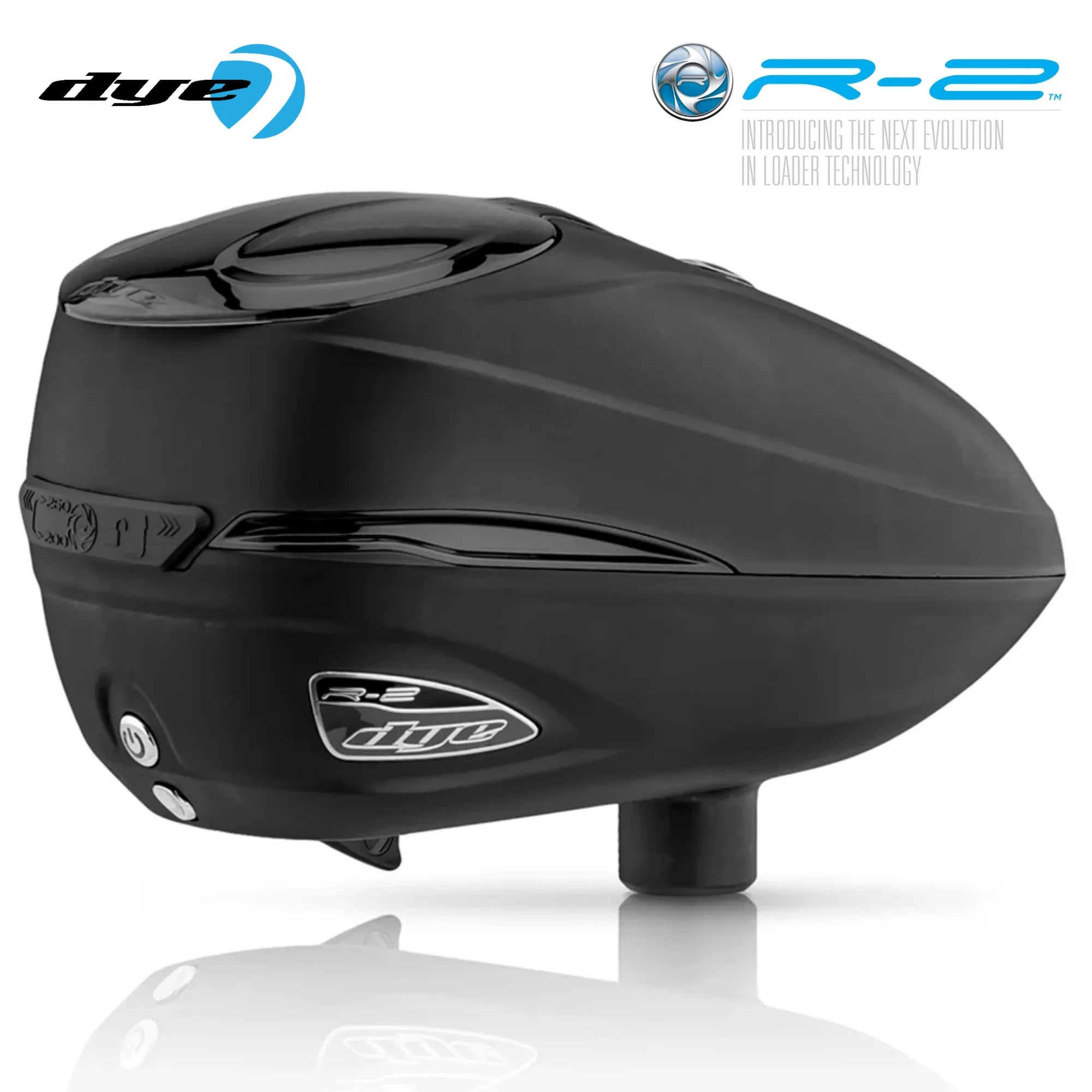 Dye Rotor R2 Electronic Paintball Loader – Adjustable 200/260 Capacity Hopper | 30+ BPS