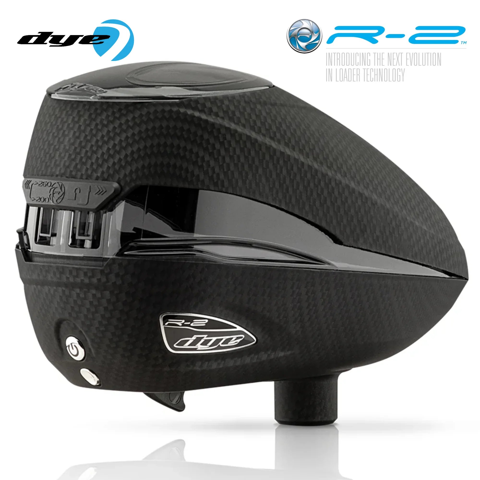 Dye Rotor R2 Electronic Paintball Loader – Adjustable 200/260 Capacity Hopper | 30+ BPS