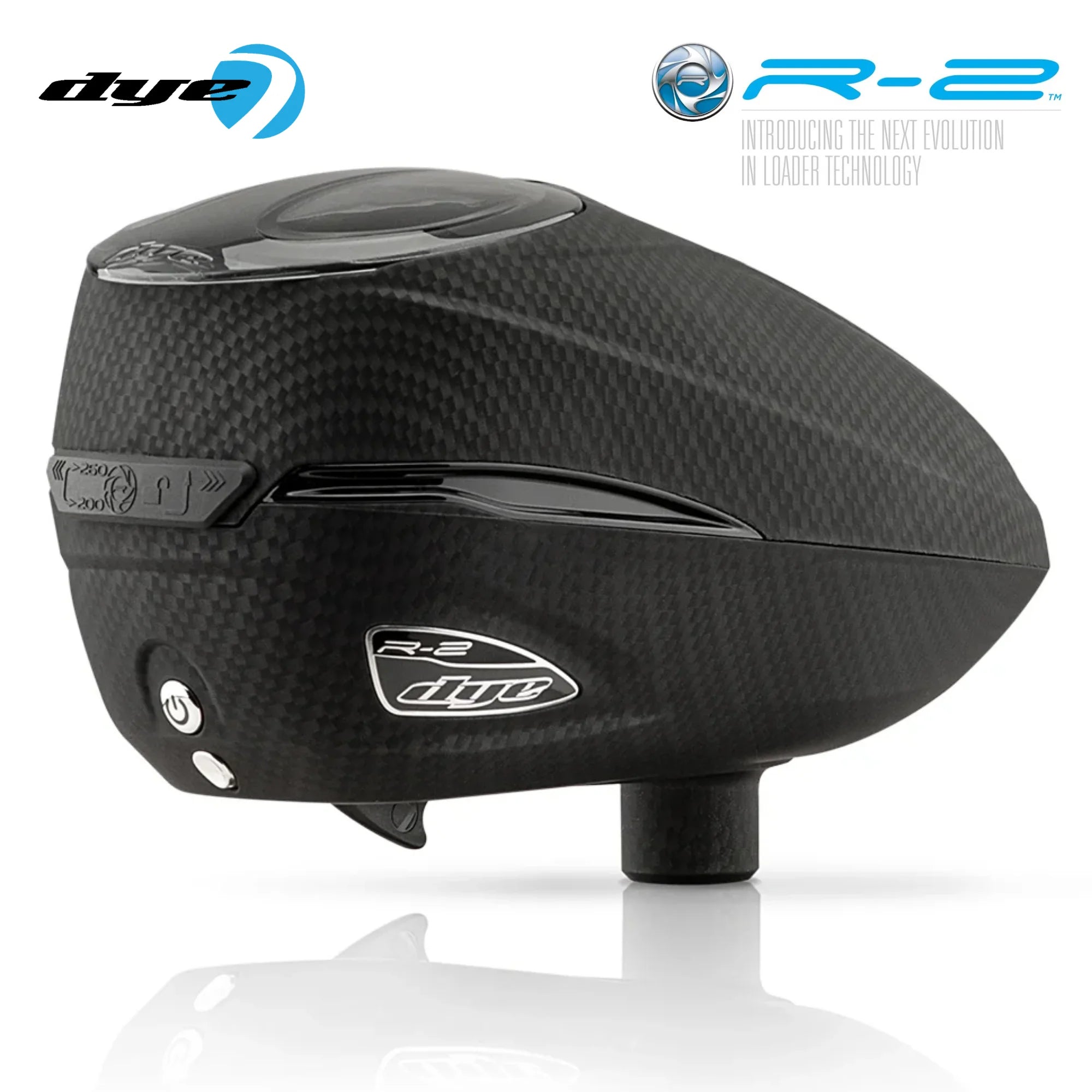 Dye Rotor R2 Electronic Paintball Loader – Adjustable 200/260 Capacity Hopper | 30+ BPS