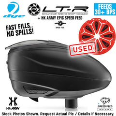 CLEARANCE Dye LT-R Electronic Paintball Loader with HK Army Epic Speed Feed - Black + Lava SF