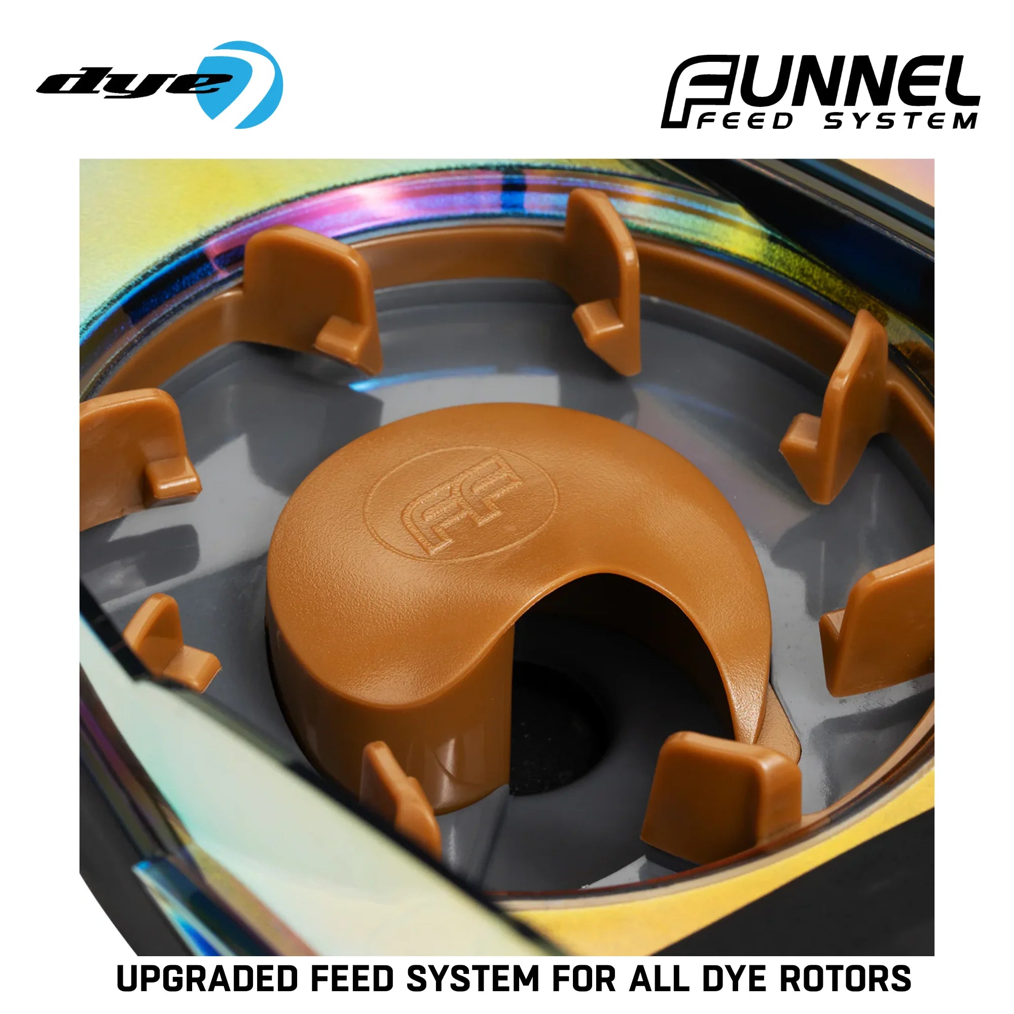 Dye Rotor FF Funnel Feed Kit – Loader Upgrade std config, speed feed, fast reload speed, for speedball, top view