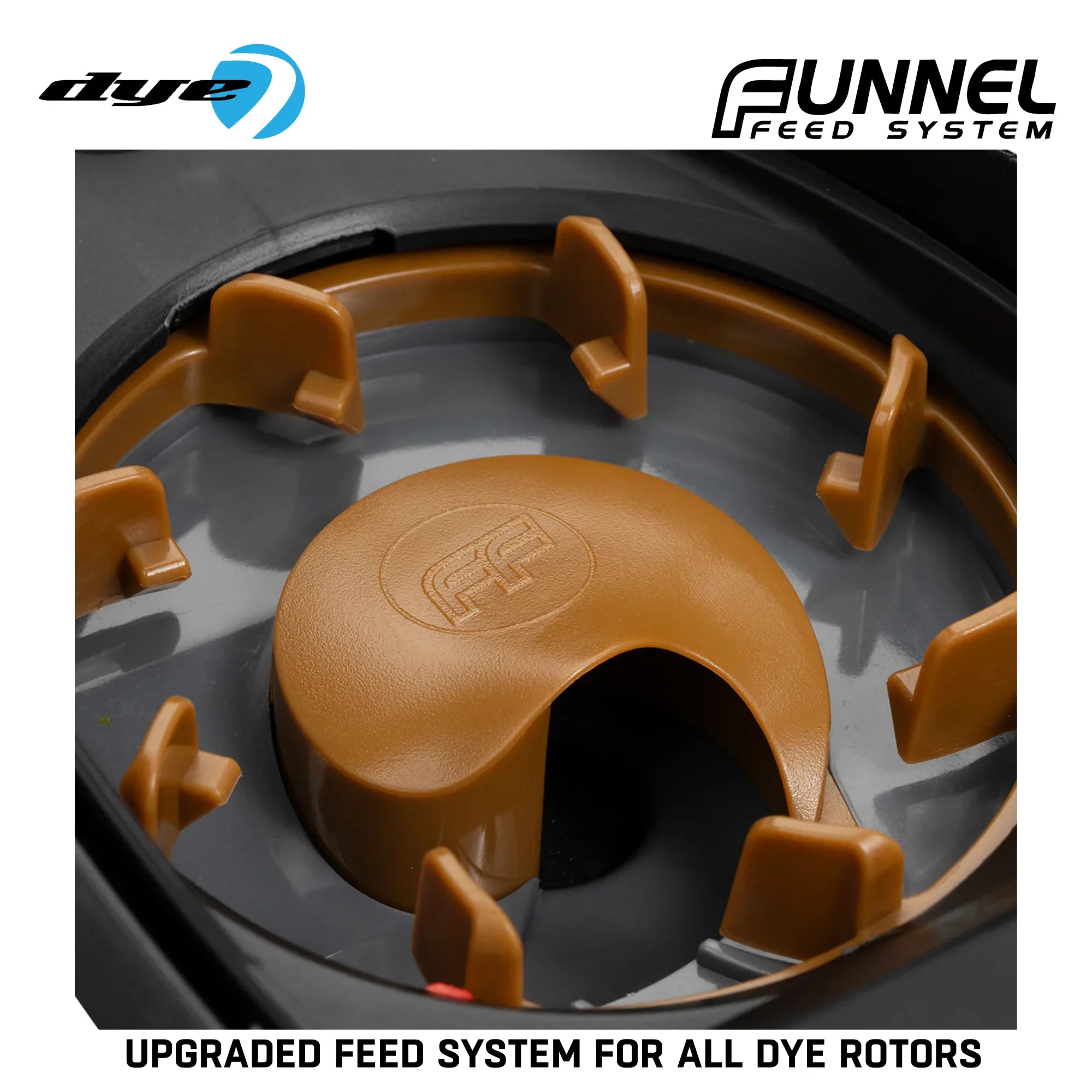 Dye Rotor FF Funnel Feed Kit – Loader Upgrade std config, speed feed, fast feed access, for speedball, side profile