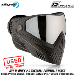CLEARANCE Dye i5 Paintball Goggles - Onyx - Black / Grey - OPEN BOX