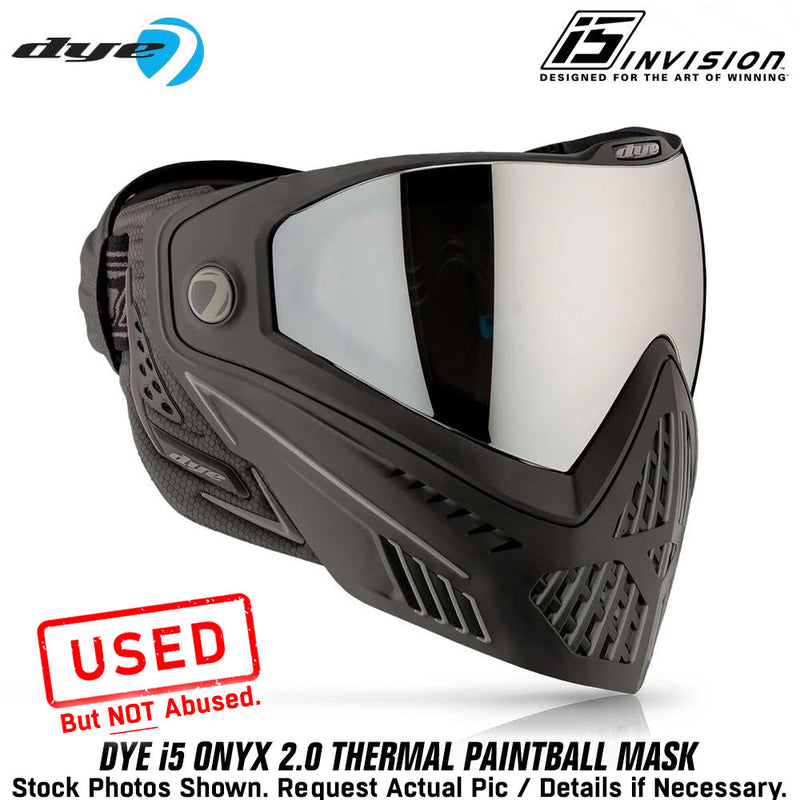 CLEARANCE Dye i5 Paintball Goggles - Onyx - Black / Grey - OPEN BOX