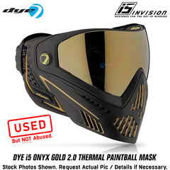 CLEARANCE Dye i5 Paintball Goggles - Onyx Gold 2.0 - Black / Gold | USED But NOT Abused