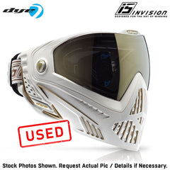CLEARANCE Dye i5 Paintball Goggles - White / Gold | USED But Not Abused