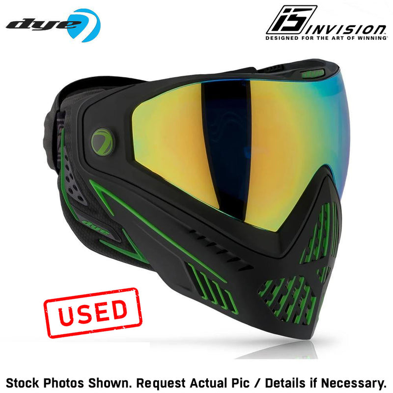 CLEARANCE Dye i5 Paintball Goggles - Emerald 2.0 - Black / Lime - USED But Not Abused