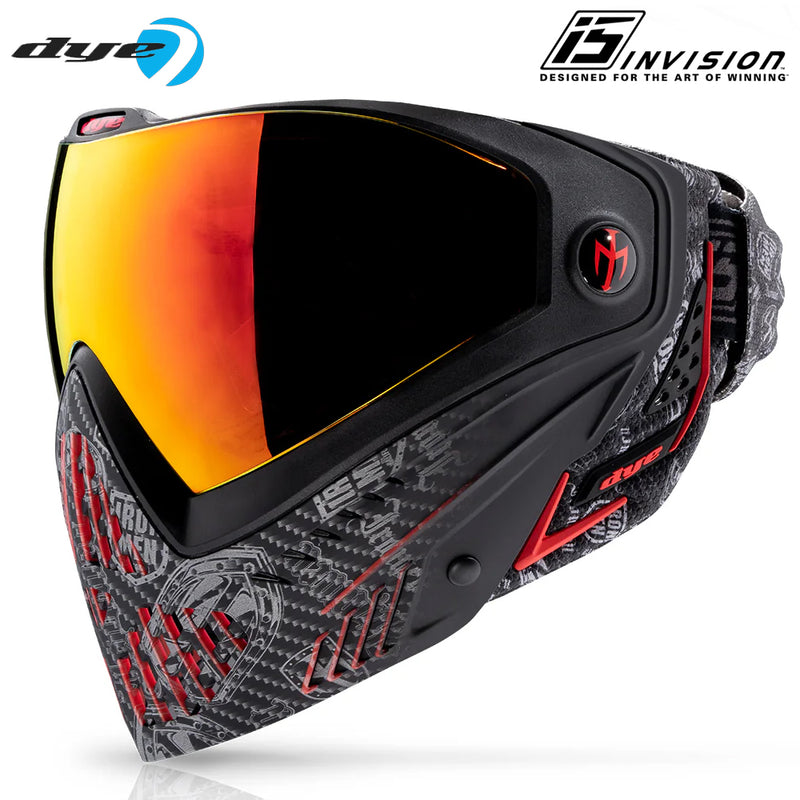 Dye i5 Paintball Goggle - IM Shields - Black / Red
