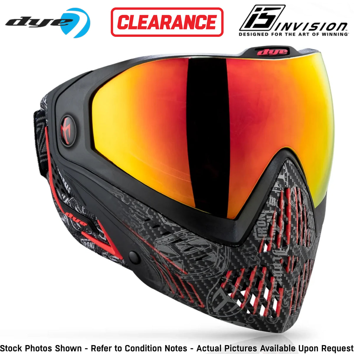 Clearance DYE i5 Thermal Paintball Mask With GSR Pro Strap