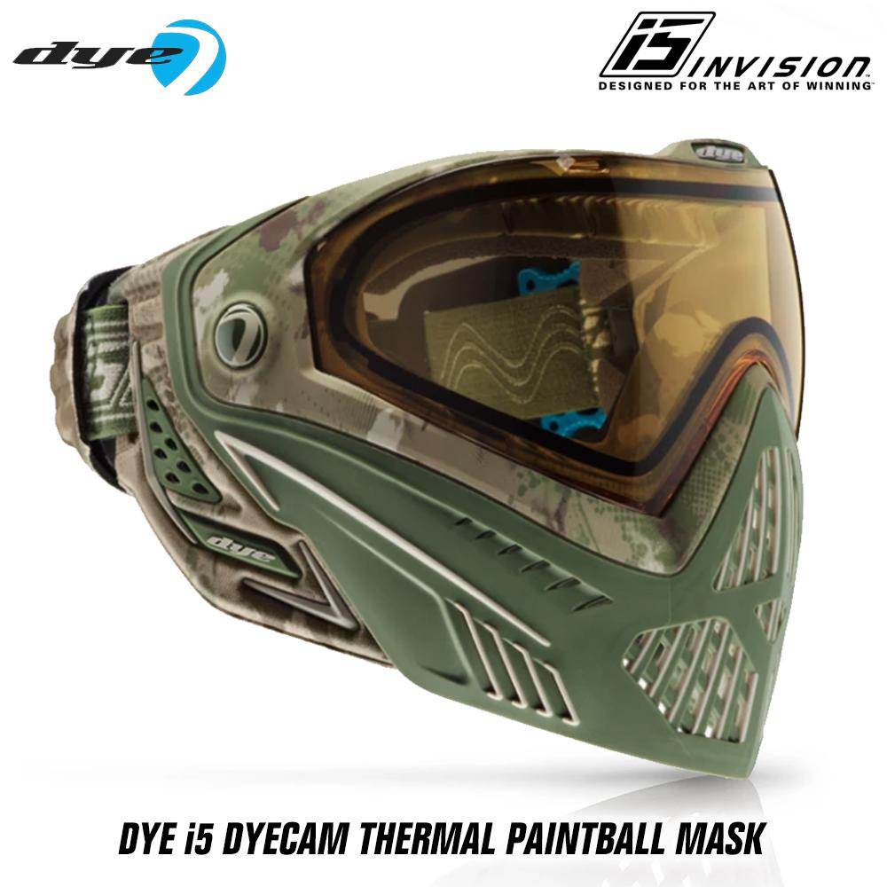 Dye I5 Thermal Paintball Mask Goggles with GSR Pro Strap - PaintballDeals.com