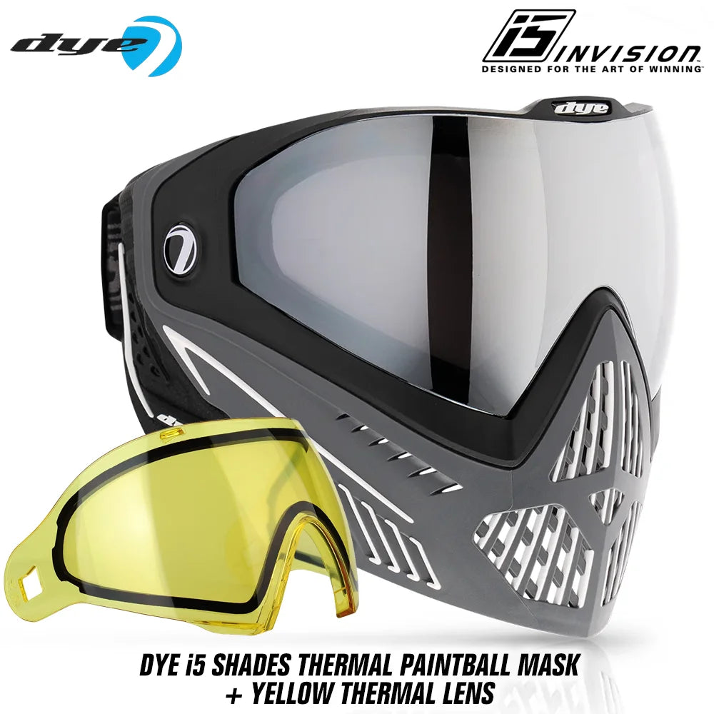 DYE i5 Thermal Paintball Mask Goggles With GSR Pro Strap
