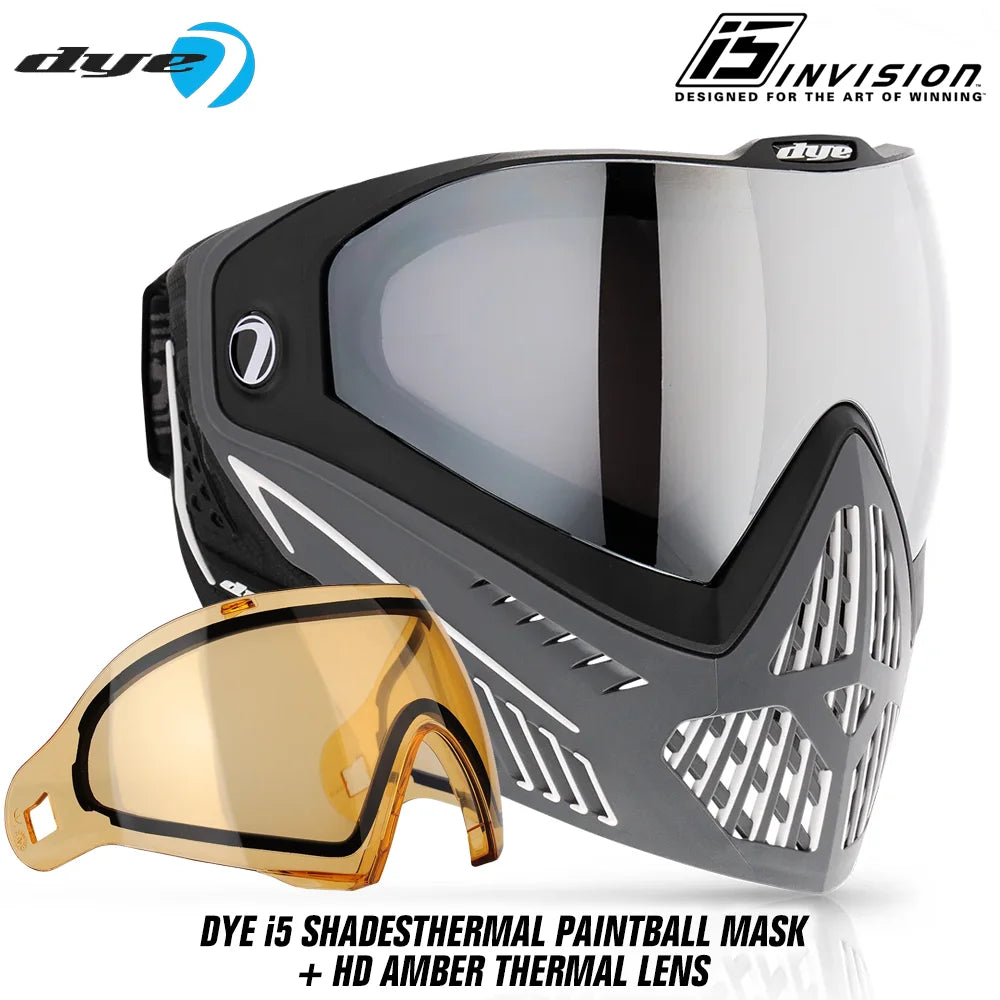DYE i5 Thermal Paintball Mask Goggles With GSR Pro Strap
