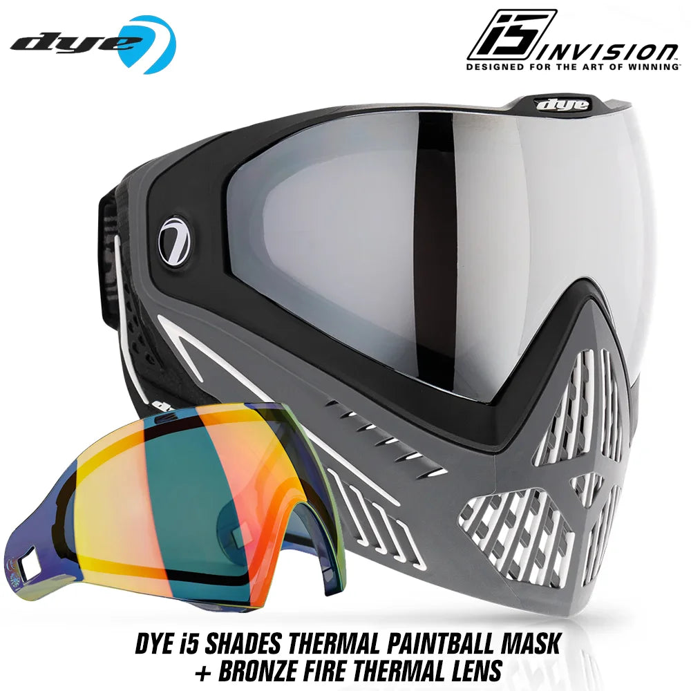 DYE i5 Thermal Paintball Mask Goggles With GSR Pro Strap