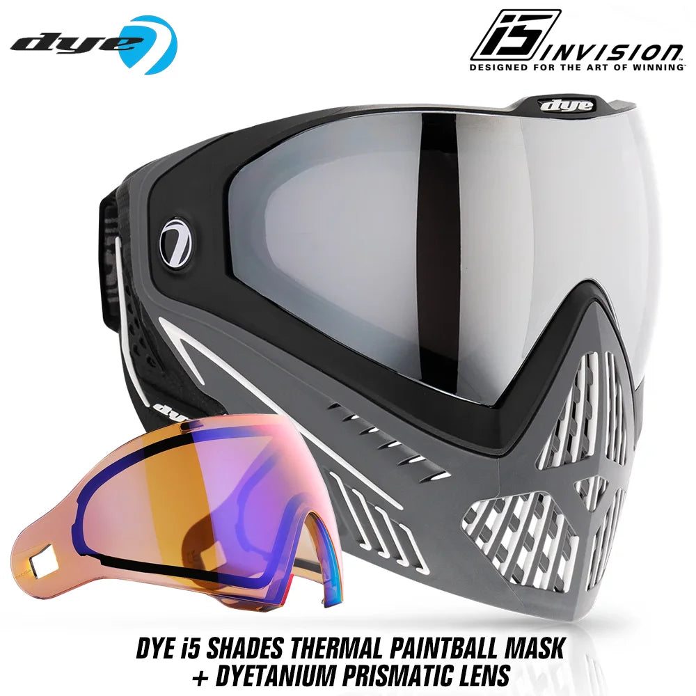 DYE i5 Thermal Paintball Mask Goggles With GSR Pro Strap