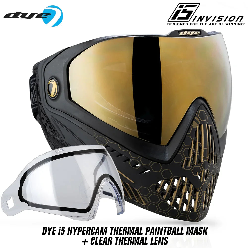 DYE i5 Thermal Paintball Mask Goggles With GSR Pro Strap