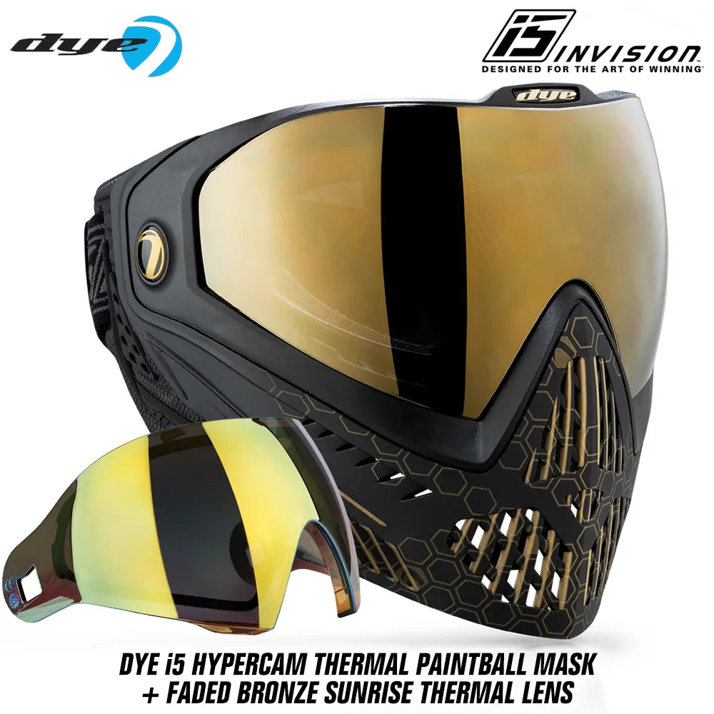 DYE i5 Thermal Paintball Mask Goggles With GSR Pro Strap