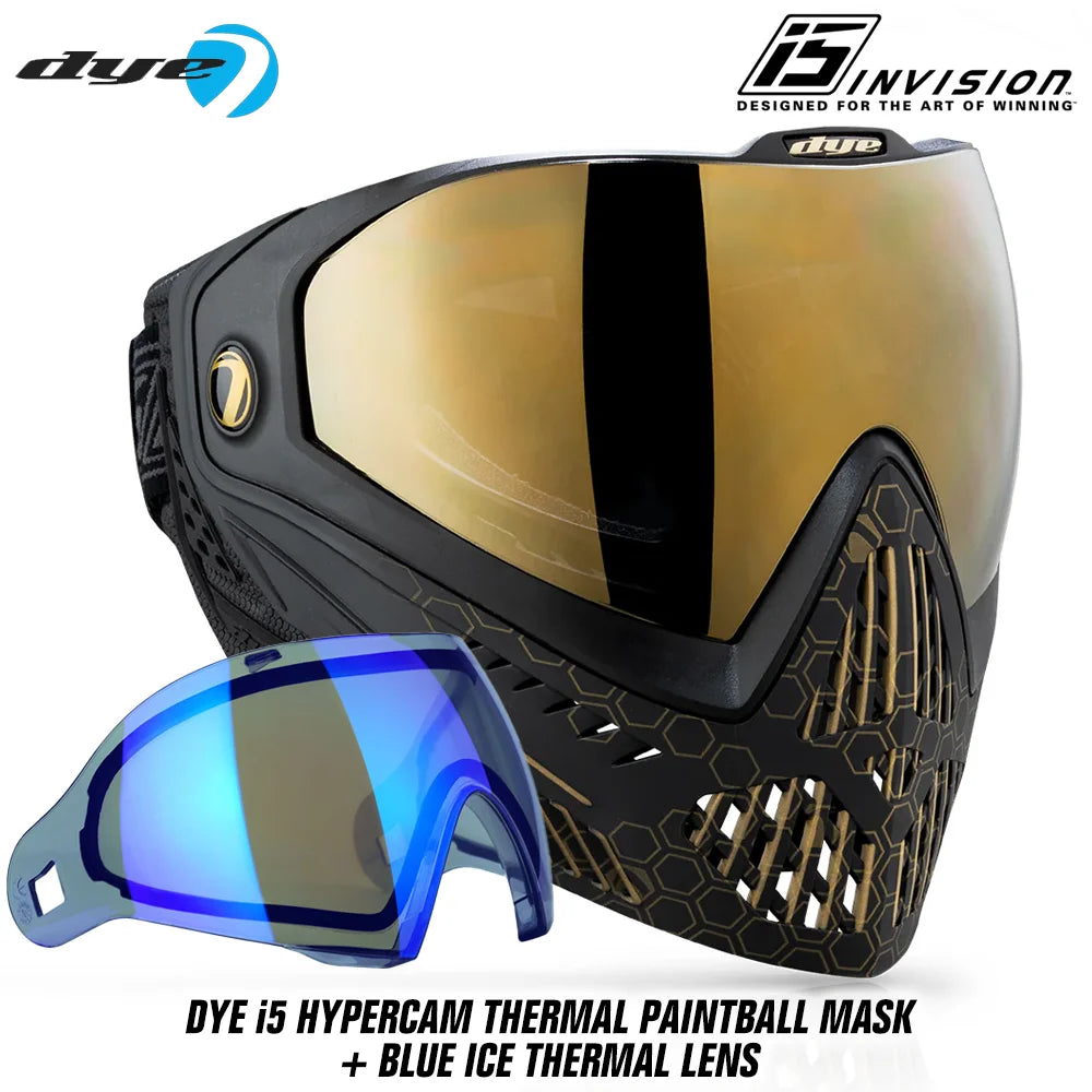 DYE i5 Thermal Paintball Mask Goggles With GSR Pro Strap