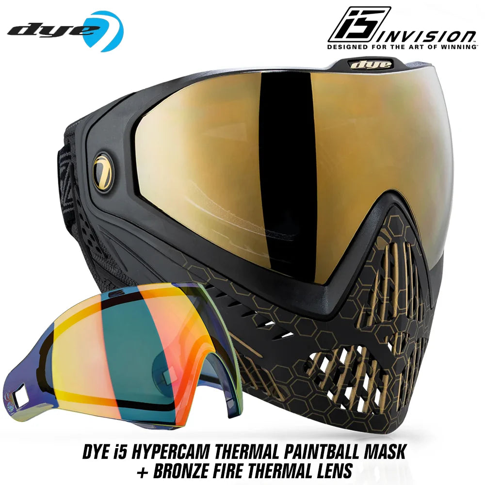 DYE i5 Thermal Paintball Mask Goggles With GSR Pro Strap