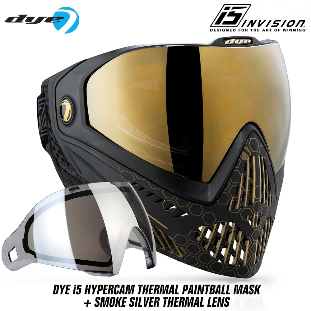 DYE i5 Thermal Paintball Mask Goggles With GSR Pro Strap