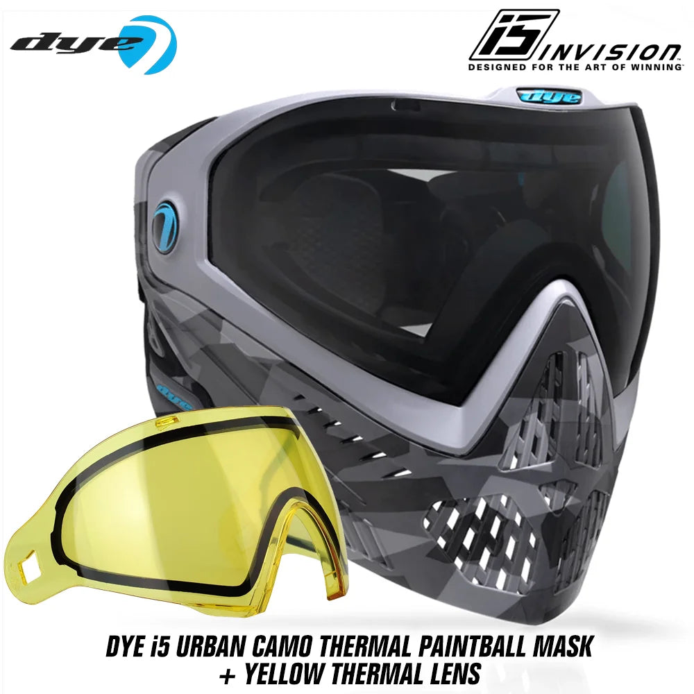 DYE i5 Thermal Paintball Mask Goggles With GSR Pro Strap