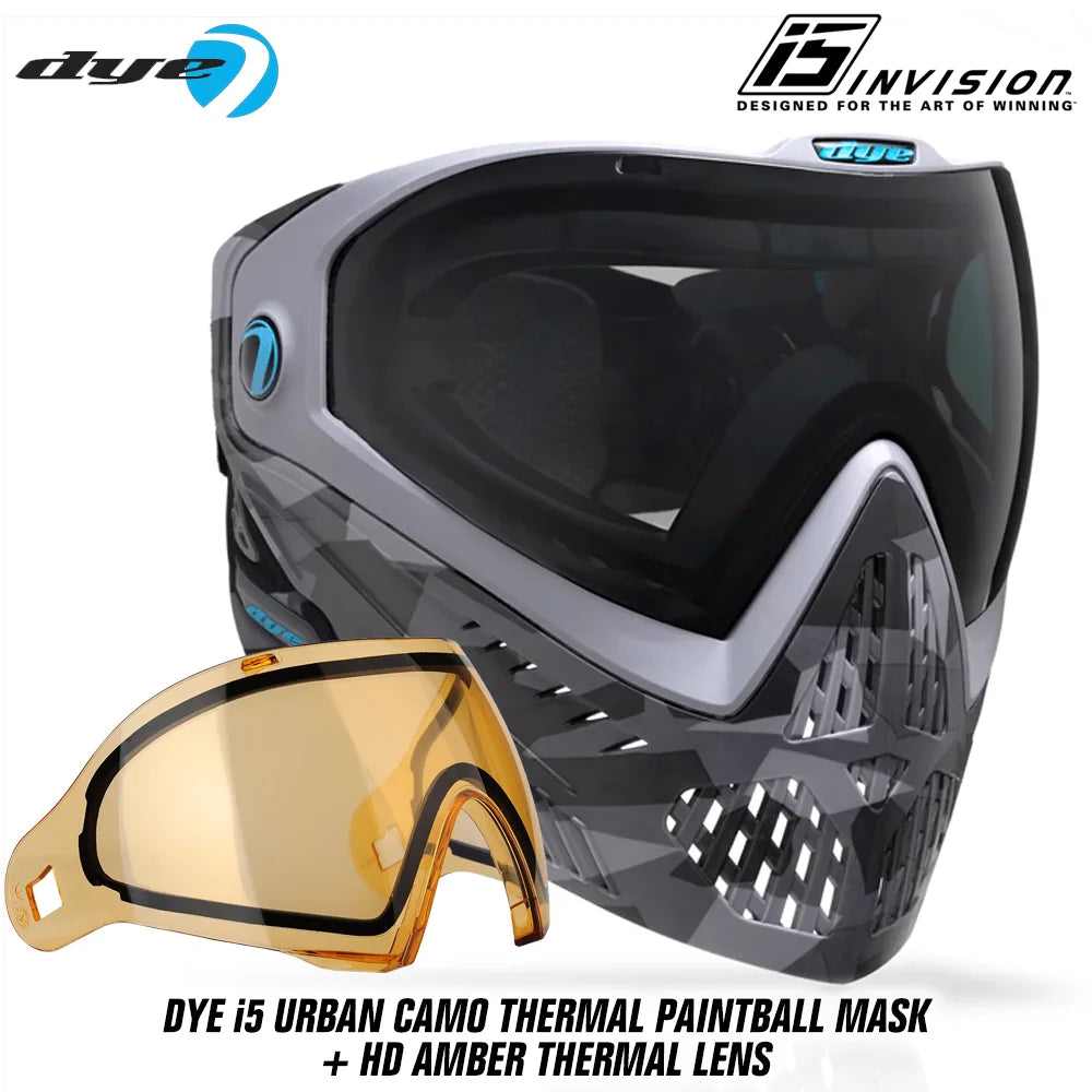 DYE i5 Thermal Paintball Mask Goggles With GSR Pro Strap