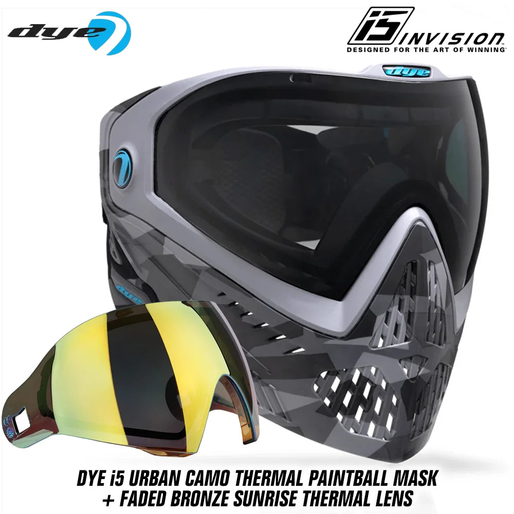 DYE i5 Thermal Paintball Mask Goggles With GSR Pro Strap