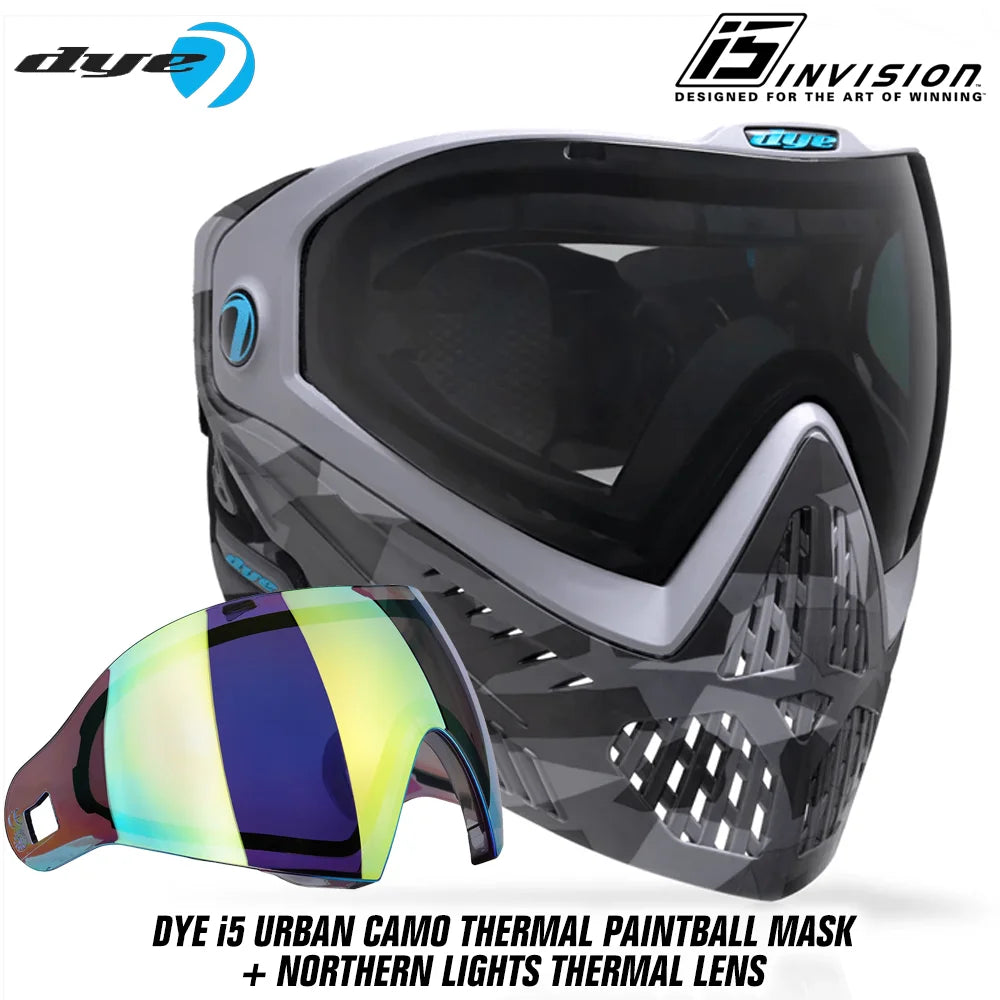 DYE i5 Thermal Paintball Mask Goggles With GSR Pro Strap
