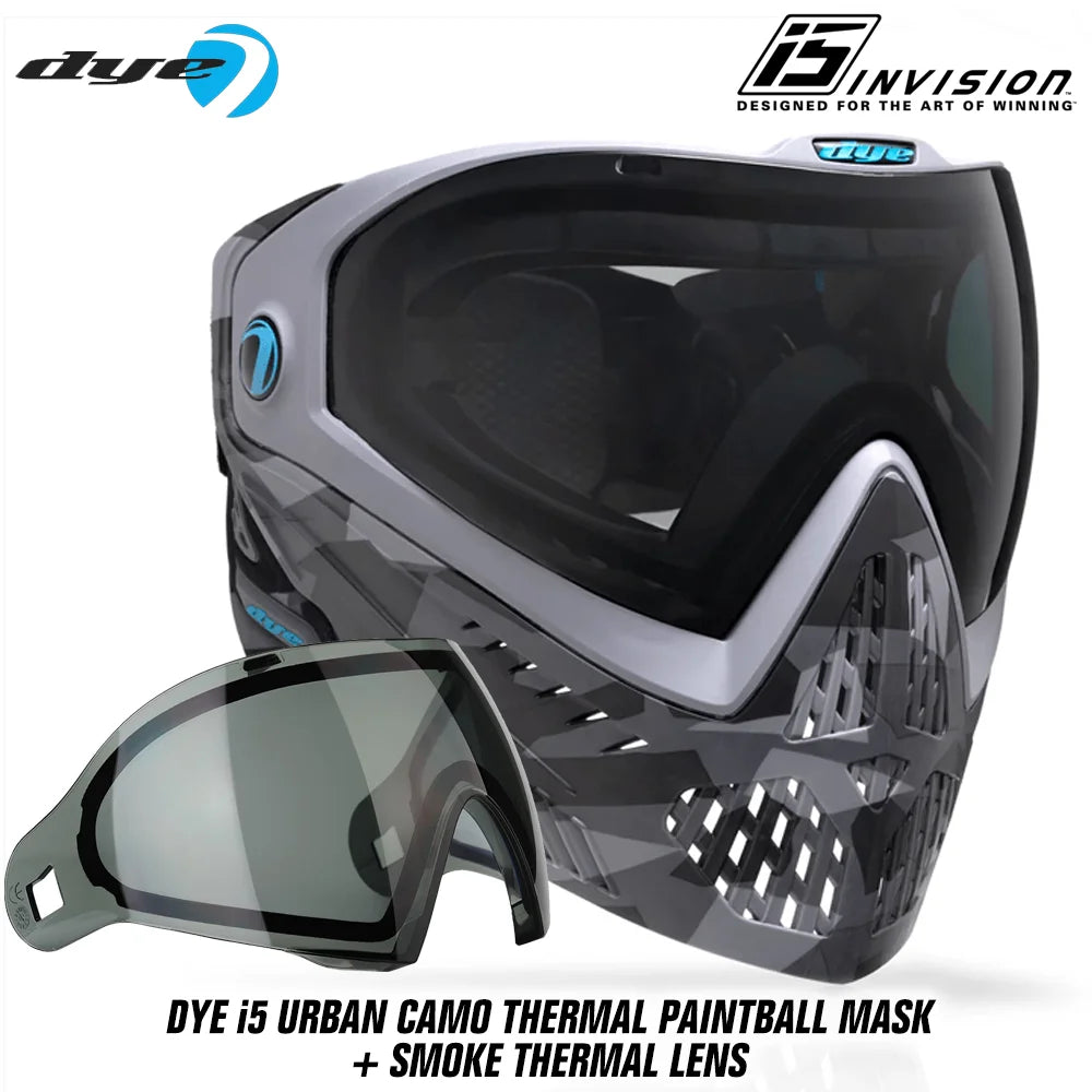 DYE i5 Thermal Paintball Mask Goggles With GSR Pro Strap