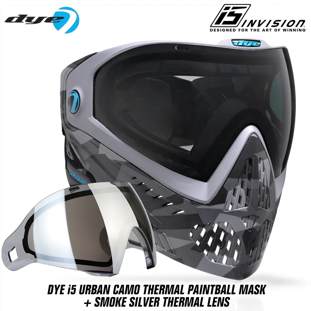 DYE i5 Thermal Paintball Mask Goggles With GSR Pro Strap