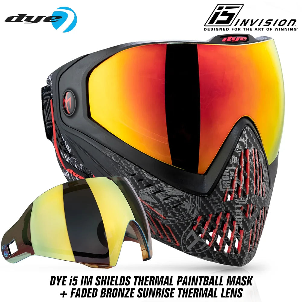 DYE i5 Thermal Paintball Mask Goggles With GSR Pro Strap