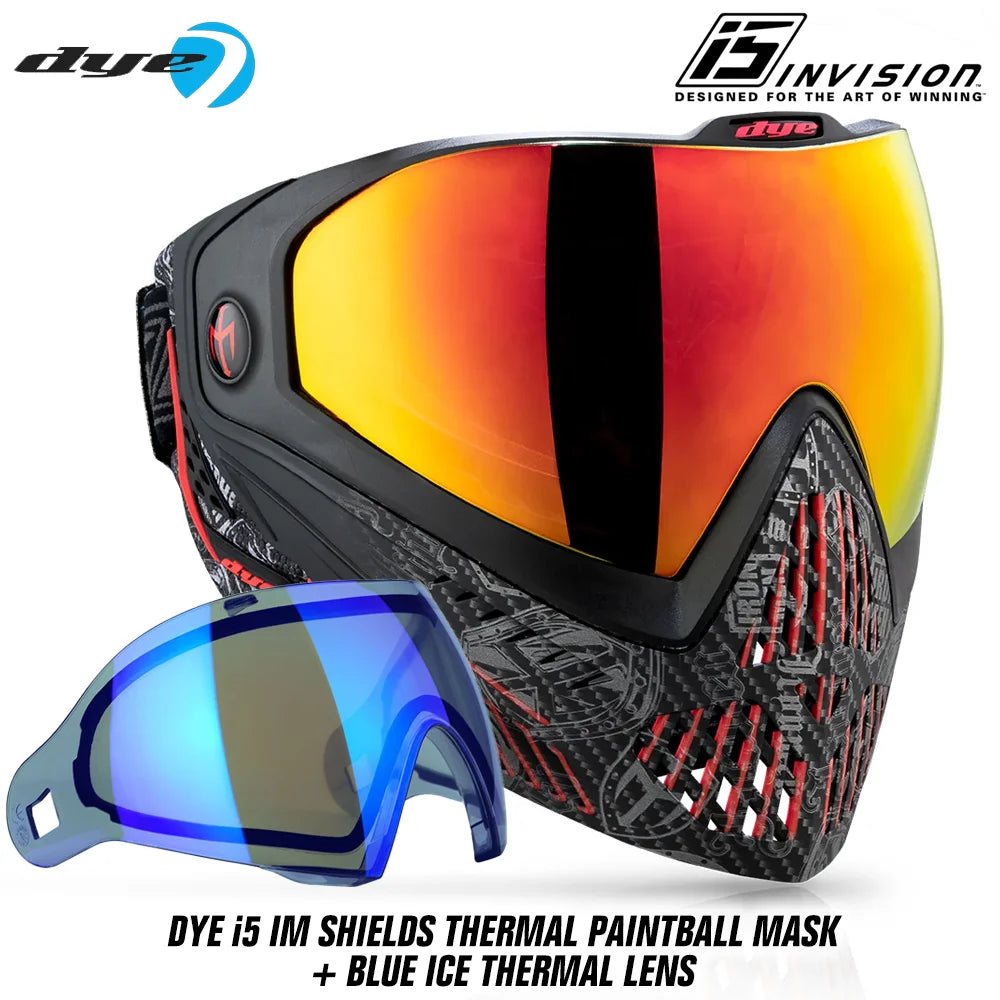 DYE i5 Thermal Paintball Mask Goggles With GSR Pro Strap