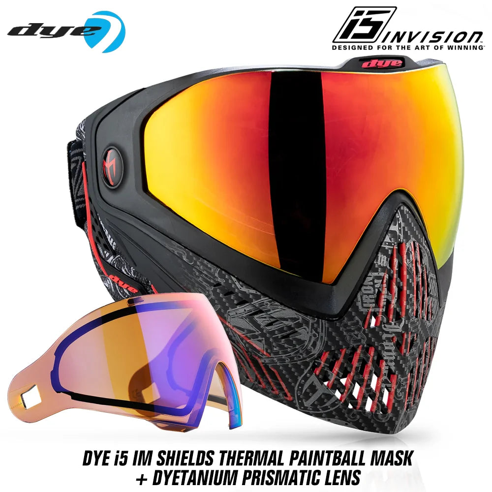 DYE i5 Thermal Paintball Mask Goggles With GSR Pro Strap