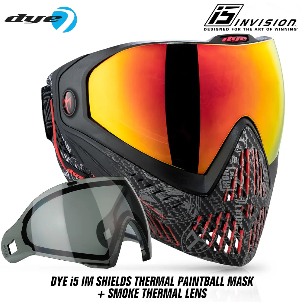DYE i5 Thermal Paintball Mask Goggles With GSR Pro Strap